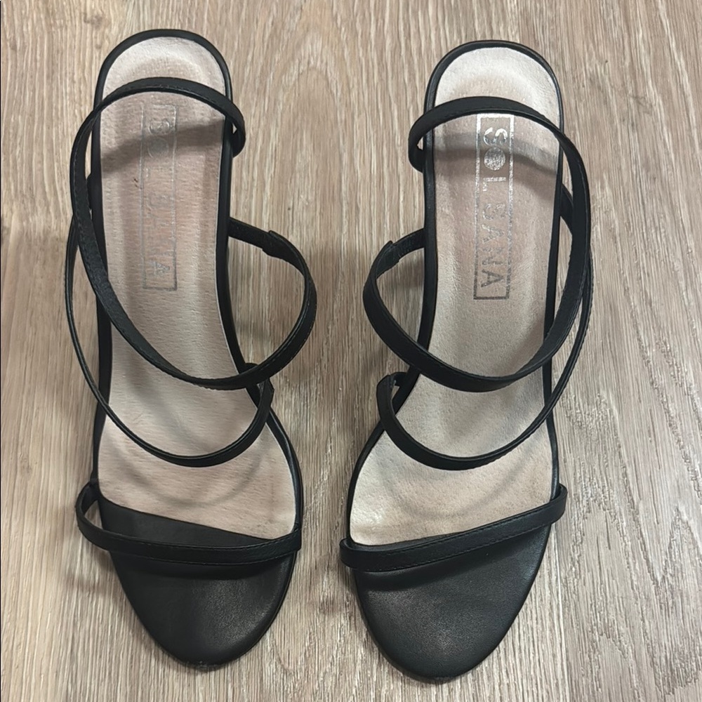 Sol Sana Black High Heel Sandals
